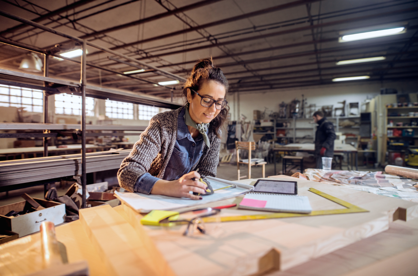 Gesellin am Arbeitsplatz